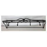 Wrought iron narrow wall rack