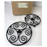NIB Wrought iron set of two trivets