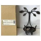 NIB Bronze leave wall sconce