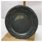 Longaberger NIB pewter dinner plate