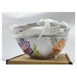 NIB Melamine summertime floral 4 soup and salad