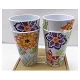 NIB Melamine summertime floral tumblers