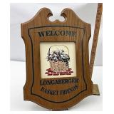 Wooden welcome sign