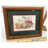 Framed kitchen basket print