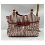 Striped handbag