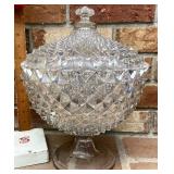 Lovely Covered glass Compote