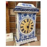 Delft blue Pottery clock