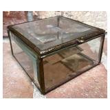 Glass owl  trinket box