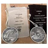 Leslie cope pewter ornaments