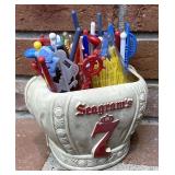 Seagrams holder and stirrers