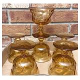 Six glass sherbets