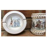 Italian Roman ashtray set