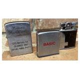 Zippo Tape measure and miscellaneous lighters