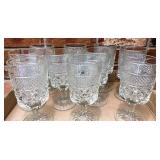 Heavy glass goblets