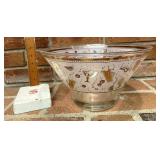 Glass punch bowl