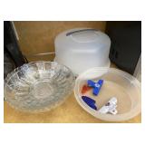 Cake carrier serving bowls and more