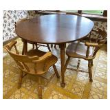 Dining table with four chairs & 2 leaves