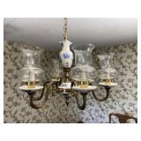 Beautiful Delft blue porcelain chandelier
