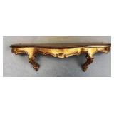 19 inch gold wall shelf