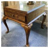 Queen ann style and table with drawer