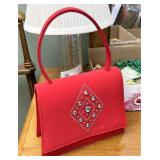 Red hand bag