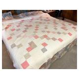 Hand stitch quilt pretty pinks believe the full