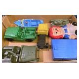 Plastic jeeps boat and more