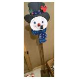 Snowman decor to measure the snow