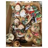 Christmas ornaments and snow globes
