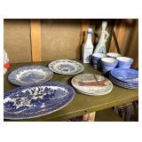Blue Willow platter Stratfordshire plate and