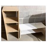 Two wood shelves