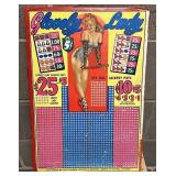 Glovely Pinup gambling punchboard
