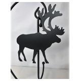 New Wrought iron reindeer stocking holder hook