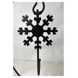 New wrought iron snowflake stocking holder hook