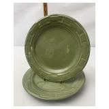 Sage Dinner plates gently used condition