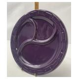 NIB Eggplant divided plate