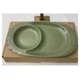 NIB Sage soup and sandwich plate