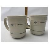 2 USA Blue mugs some fading