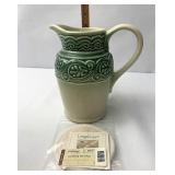 USA Green American craft pitcher with hot pad