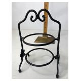 Miniature wrought  iron 2 pie stand