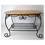 Treasure stand with gently used wood top