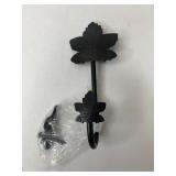 Wrought iron wall hook with hanging hardware