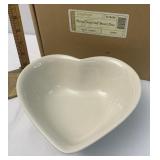 NIB Ivory heart Dish