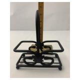 Wrought iron salt and pepper holder