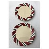 2 Peppermint twist coasters