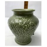 Sage vintage blossoms small vase