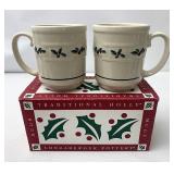 NIB USA Traditional Holly mugs