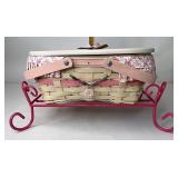 HoH pink ribbon with liner, protector, lid & tie
