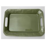 Sage large handled platter