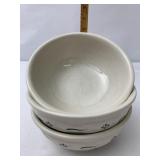 USA green well loved soup/salad bowls (3)